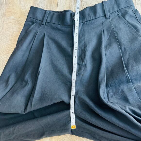 Banana Republic Lena Wide Leg Linen Blend Pant Black 8 629205 - Picture 11 of 12